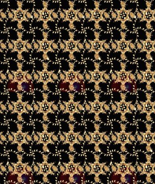 Siyah renkli çiçekler. Elle boyanmış suluboya resim çizimi çiçekler ve bitkiler.