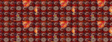 Güzel kumaş deseni. Bahar çiçekleriyle güzel bir çiçek deseni çizmişsin. Raster illüstrasyonu.