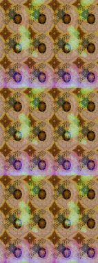 Renklerde güzel çiçekler ve yapraklar olan eskiz deseni, suluboya çiçek deseni, duvar kağıdı, kart veya kumaş için fayanslı. Raster illüstrasyonu.