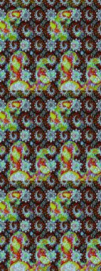 Kızılderili desenli desenli desenli şal deseni. Etnik Mandala süsü. Raster Henna dövme stili. Tekstil, tebrik kartı, boyama kitabı, telefon kılıfı baskısı için kullanılabilir.