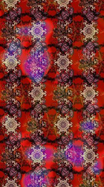 Raster Moda kumaş deseni. Çizgi çizimi kalıbı. Şirin çiçekler..