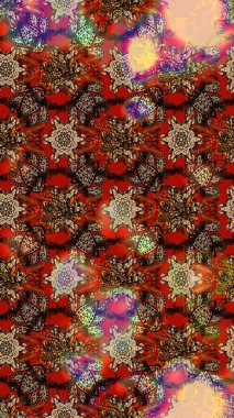 Güzel kumaş deseni. Güzel eskiz şekli. Yazdır. Düz Çiçek Elementleri Tasarımı. Raster çiçekli arka plan. Renkli Yaz Teması çizim şablonu.