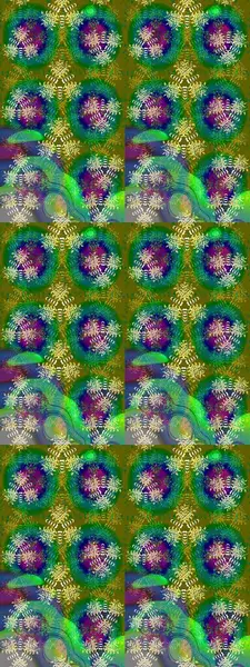 Oldukça eski bir besin torbası deseni, küçük yeşil renkte, çiçekler. Millefleur 'lar. Tekstil, kumaş, kapaklar, duvar kağıtları, baskı, paket, koleksiyon defteri, örgü, dekupaj için çiçek arkaplanı..