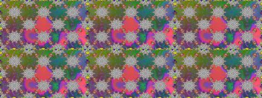 Çiçekler, dallar, bitkiler ve çiçekler. Raster illüstrasyonu. Güzel kumaş deseni. El çizimi.