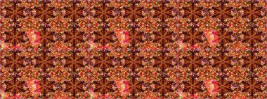 Kusursuz soyut bir arkaplan. Raster illüstrasyonu. Oriental raster klasik kahverengi ve altın desenli.