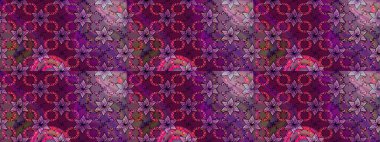 Küçük çiçekteki sevimli çiçek deseni. Mor renkte çiçekler.