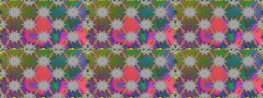 Çiçekler, dallar, bitkiler ve çiçekler. Raster illüstrasyonu. Güzel kumaş deseni. El çizimi.