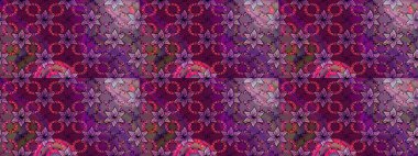 Küçük çiçekteki sevimli çiçek deseni. Mor renkte çiçekler.