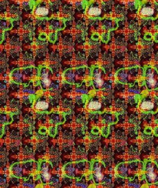 Raster illüstrasyonundaki çiçek desenli çizim. Suluboya tarzında siyah renkte çiçekler.