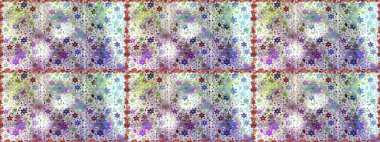 Trendy seamless Floral Pattern In Raster illustration. Flat Flower Elements Design. Beautiful fabric pattern. Colour Summer Theme seamless pattern Background.