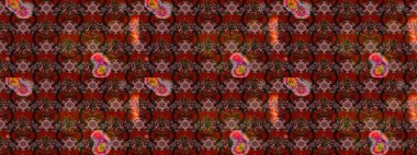 Çiçek deseni. Raster illüstrasyonu. Şatafatlı bahar bahçesi dokusu. Çiçek çizimi arkaplanı.