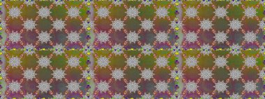 Nazik, yaz çiçekleri kahverengi ve gri renklerde. Çiçekli karalama şeklinde Raster çiçek deseni. Raster illüstrasyonu.