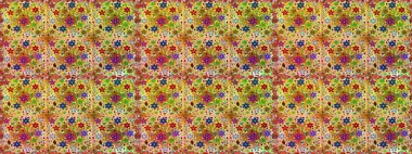Beautiful fabric pattern. Raster illustration. Cute seamless floral print with spring flowers.