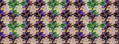 Güzel kumaş deseni. Bahar çiçekleriyle güzel bir çiçek deseni çizmişsin. Raster illüstrasyonu.
