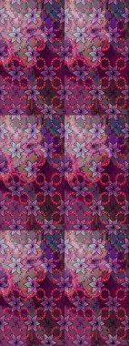 Mor renkli bir papatya deseni. Raster illüstrasyonu. Mor renklerde.