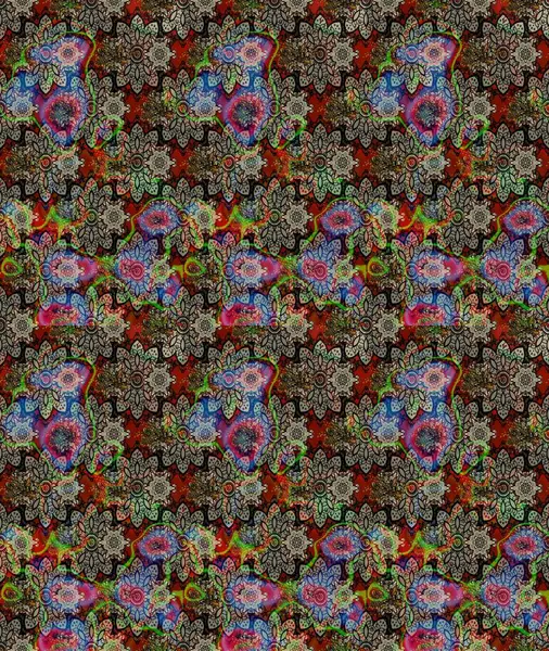 Raster Güzel kumaş deseni. Çiçek arkaplan ile soyut zarafet çizim deseni.