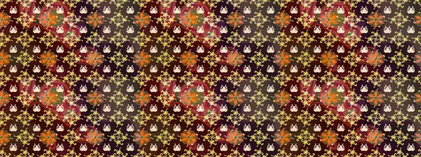 Küçük renkli çiçekler. Motley illüstrasyonu. Küçük çiçekte güzel bir desen. Robot resim. Moda baskıları için zarif bir şablon. Çiçekli bahar çiçekleri.