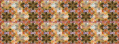 Kahverengi renklerde altın desenler ve altın elementler. Kusursuz klasik altın desen. Raster geleneksel oryantasyon süsü.