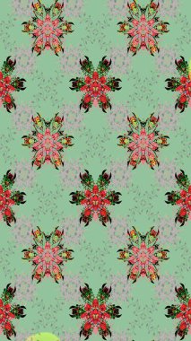 Raster Hip kumaş deseni. Eskiz Vintage Çiçek Deseni.