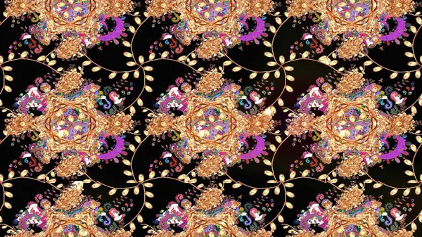 Taslak desenli, modaya uygun kumaş deseni. Renkli Bahar Teması eskiz kalıbı. Şirin çiçek elementleri. Düz Çiçek Elementleri Tasarımı. Raster illüstrasyonu.