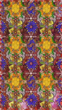 Güzel kumaş deseni. Raster suluboya deseni, narin çiçekler, kahverengi çiçekler, tebrik kartı şablonu..