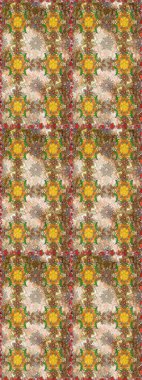 Raster deseni. Çiçekli çiçek deseni, suluboya. Süslü kumaş deseni.