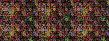 Süslü zentangle çizim dokusu, soyut çiçeklerle süslenmiş. Şekil verilmiş çiçeklerle eskiz deseni. Çiçek deseni duvar kağıdı, şablon dolguları ve web sayfası arkaplanı için kullanılabilir.