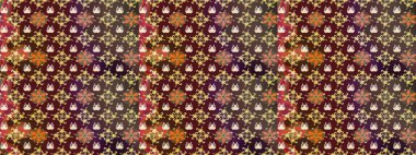 Kahverengi renkli çiçekler. Düz Çiçek Elementleri Tasarımı. Renkli Bahar Teması eskiz kalıbı. Çiçekle çizim deseni.