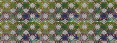 Çiçekli, suluboya desenli kusursuz çiçek deseni. Yeşil ve gri renkte çiçekler. Renkli Bahar Temalı, dikdörtgen desenli arka plan. Düz Çiçek Elementleri Tasarım Raster illüstrasyonu.