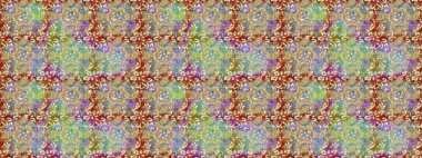 Çiçekli, yapraklı, çiçek desenli eskiz. Raster illüstrasyonu. El çizimi.