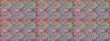 Raster Illustrasyon 'da moda olmayan çiçek deseni. Düz Çiçek Elementleri Tasarımı. Gri ve nötr renkte çiçekler. Renkli Yaz Temalı Kusursuz Arkaplan.