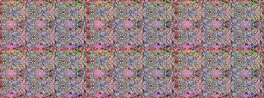 Raster Illustrasyon 'da moda olmayan çiçek deseni. Düz Çiçek Elementleri Tasarımı. Gri ve nötr renkte çiçekler. Renkli Yaz Temalı Kusursuz Arkaplan.