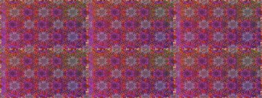 Raster Floral Illustration in asian textile. Elegance seamless pattern with ethnic flowers on purple and brown colors.