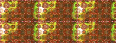 Çiçek izi. Çiçekler suluboya tarzında kahverengi ve yeşil renklerde. Suluboya kusursuz desen.