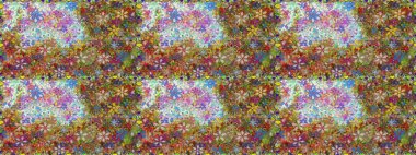 Kahverengi ve nötr renklerde çiçekler. Düz Çiçek Elementleri Tasarımı. Raster Illustrasyon 'da moda olmayan çiçek deseni. Renkli Yaz Temalı Kusursuz Arkaplan.