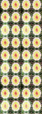 Raster illüstrasyonundaki çiçek desenli çizim. Süslü kumaş deseni. Düz Çiçek Elementleri Tasarımı. Renkli Bahar Teması çizim şablonu.