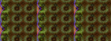 Patlayan çiçekler soyut olarak yerleştirilmiş. Raster illüstrasyonu. Raster deseni. Yumuşak, bahar çiçekleri kahverengi renklerde.