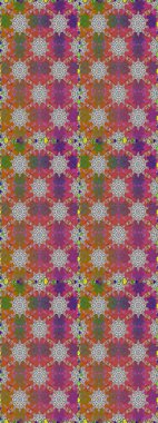 Renkli Yaz Temalı Kusursuz Arkaplan. Düz Çiçek Elementleri Tasarımı. Raster illüstrasyonunda kusursuz çiçek deseni. Gri ve kahverengi renkte çiçekler.