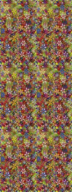 Raster resim. Elle çizilmiş. Güzel kumaş deseni. Doodle çiçekler ve dalları, otlar ve çiçekler.