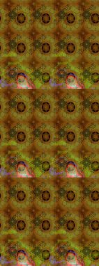 Raster Modaya uygun kumaş deseni. Kahverengi renkli şirin çiçek deseni. Renkli Bahar Teması eskiz kalıbı. Düz Çiçek Elementleri Tasarımı.