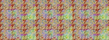 Tarafsız renklere karalamalar çizilmiş çiçek deseni. Raster illüstrasyonu.