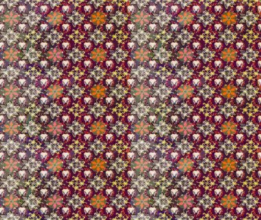 Kahverengi çiçekli bahar çiçekleri. Küçük çiçekte güzel bir desen. Moda baskıları için zarif bir şablon. Küçük renkli çiçekler. Motley illüstrasyonu.