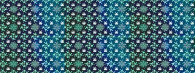 Zarif, parlak ve mavi çiçek desenli tasarım. Sabıka fotoğraflarında, bebek kıyafetlerinde, duvar kâğıtlarında, paket kutularında falan kullanılabilir. Raster..