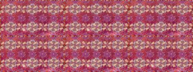 Pembe ve mor renkli çiçekler. Kusursuz çiçek deseni duvar kâğıdı olarak kullanılabilir. Raster illüstrasyonu.