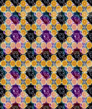 Çiçek desenli eskiz. Düz Çiçek Elementleri Tasarım Raster illüstrasyonu. Sarı renkli çiçekler. Renkli Bahar Teması çizim şablonu.