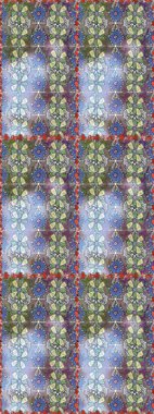 Çiçeksiz desenli, suluboya elle çizilmiş elementler. Parlak renkli fantezi çiçekleri, yapraklar, gri ve nötr renklerde tomurcuklar gri ve nötr.