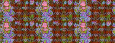 Çiçekli bahar çiçekleri. Küçük çiçekte güzel bir desen. Motley illüstrasyonu. Moda baskıları için zarif bir şablon. Küçük renkli çiçekler..