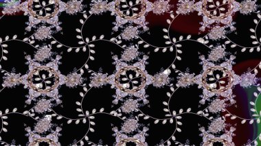 Eskiz klasiği. Raster Şirin kumaş deseni. Renkli Bahar Teması eskiz kalıbı. Düz Çiçek Elementleri Tasarımı.