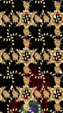 Siyah, kahverengi ve bej renkli çiçekler. Renkli Bahar Teması eskiz kalıbı. Düz Çiçek Elementleri Tasarımı. Raster illüstrasyonunda çiçek deseni çizimi.