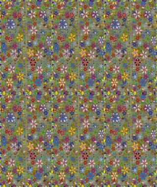 Raster Güzel kumaş deseni. Raster suluboya çiçek deseni, narin çiçekler, yeşil ve nötr çiçekler, tebrik kartı şablonu.